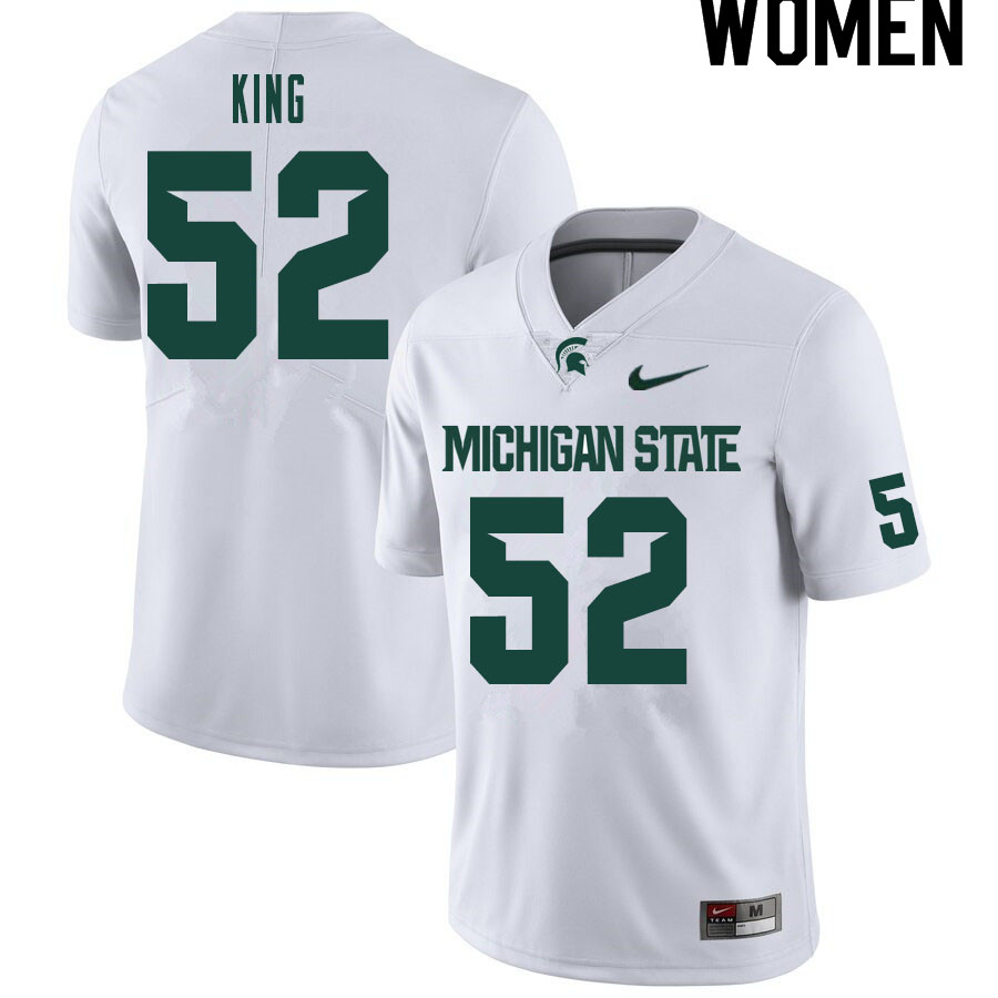 Women #52 Kyle King Michigan State Spartans College Football Jerseys Sale-White